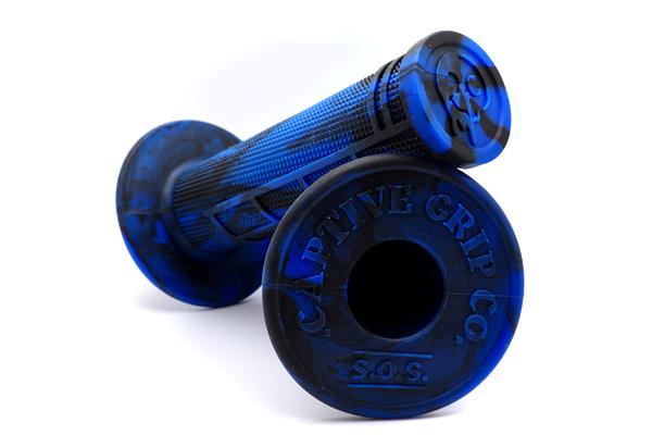 Grips, Half Waffle, BLUE/BLACK, S.O.S. Captive Grip Co